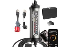 SMART JUICE Juice Booster 3 Air Basic Set, Mobile Wallbox 11kW con App, Caricabatterie Auto Elettrica con Cavo Ricarica Auto Elettrica Tipo 2, Include Adattatore CEE16 Rosso 3 Fasi + EU Schuko