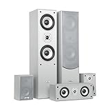 LEISTUNGSSTARK: Die beiden turmhohen 3-Wege-Frontlautsprecher, der 3-Wege-Center-Lautsprecher und die beiden 2-Wege-Satellitenlautsprecher bringen zusammen echte 335 Watt RMS-Leistung auf die Waage und garantieren so für ein atmosphärisches Heimkino-Erlebnis.