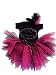 Pink Bat Girl Superhero Rhinestone Vest Tutu Skirt (6-12 months)