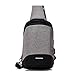 Produktbild Romanticsmy Rucksack Chest Bag Sling Bag für Männer Brust Schulter Gym Rucksack Outdoor Crossbody Pack mit USB-Ladeanschluss Brusttaschen Schultertasche für Damen und Herren