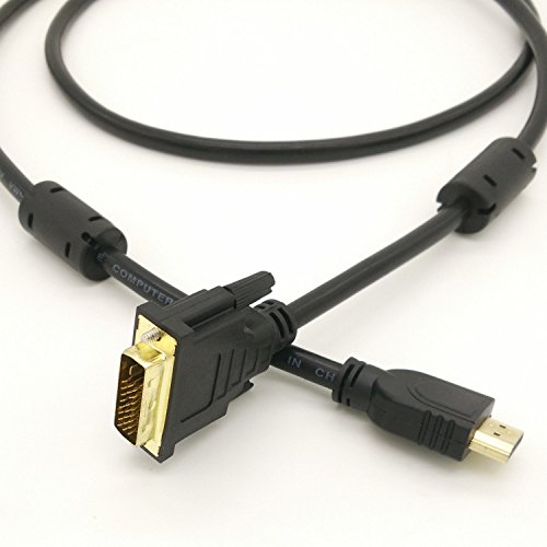 Eximtrade Hochgeschwindigkeit Vergoldet HDMI zu DVI Kabel Konverter Steckverbinder Adapter 1.5M Bidirektionale - 3