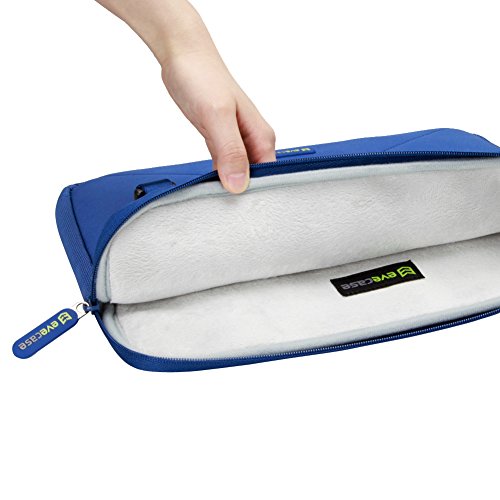 Notebooktasche 13.3“, Evecase 13.3 Zoll Universal Laptop Schutzhülle Aktentasche mit Neopren Außenmaterial, Verdeckbare Griffe, Zubehörfächer für Notebook MacBook Ultrabook Tablet Lenovo Asus Acer – Blau - 4