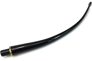 MUXIANG Churchwarden BE0044 - Tubo di ricambio per tabacco piegato con anello in metallo, adatto per filtri di carta da 9 mm