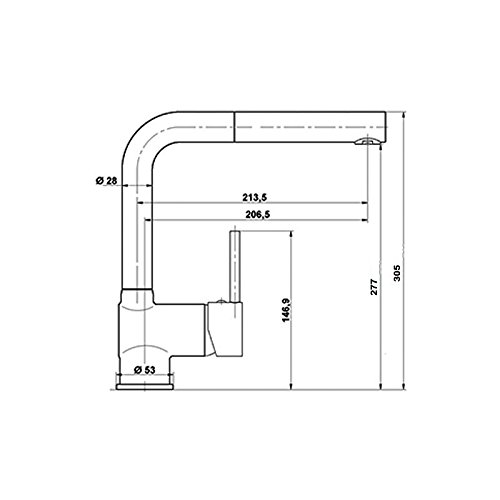 Niederdruckarmatur-Küchenarmatur-Ausziehbar -8899 Chrom-Vogtlandarmatur-Handmade - 4