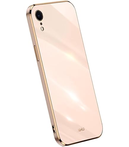 Topme Silikonhülle Für IPhone 12 (6,1 Zoll) – Mit Goldrand & Erhöhtem Schutz – In Weiß