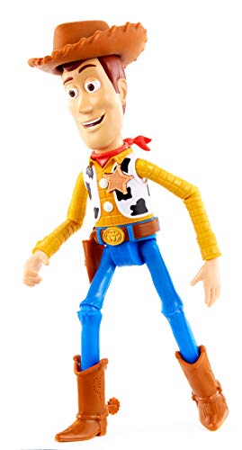 Disney Pixar Toy Story 4 Figurine parlante Woody, phrases et sons, pour rejouer les scènes du nouveau film, version française, jouet pour enfant, GFR19