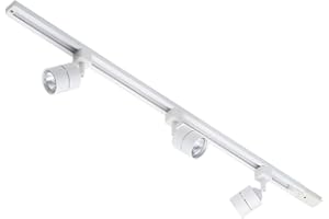 LITECRAFT Kitchen Track Light with Soho Fixture & GU10 LED Bulbs - (White, 1M 3 Light)