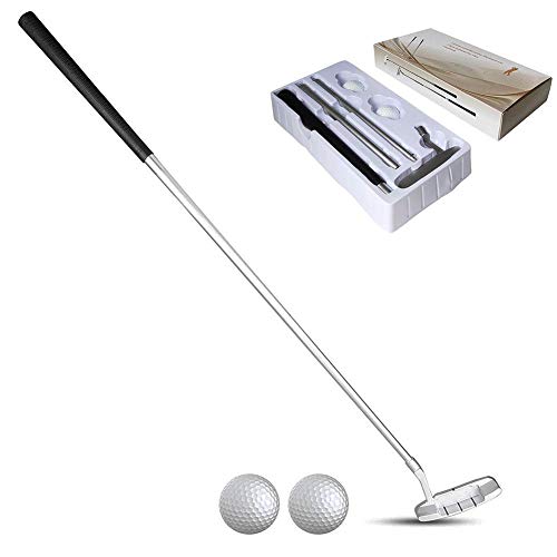 Nicololfle Putter De Golf，Alliage De Zinc Portable Golf Club avec 2 Balles De Golf Put Putters Détachables pour Droitiers Golfeurs Golf Putting Trainer pour Intérieur Extérieur
