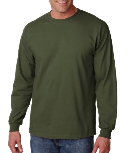 Preisvergleich Produktbild Gildan Ultra Cotton 6 oz. Long-Sleeve T-Shirt, 5XL, MILITARY GREEN