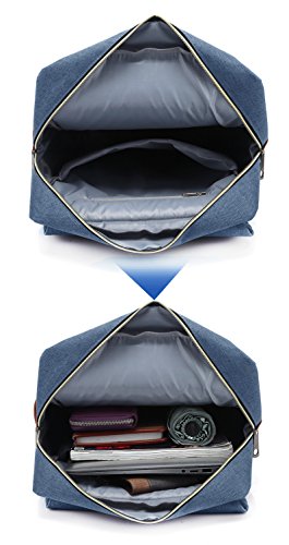 EssVita Vintage Rucksack Herren Damen Unisex School Student Oxford Laptop Rucksack Retro Rucks  cke Schulrucksack Hellblau