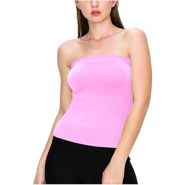 Women's Double Lined Tube Top - Strapless Bandeau, Soft & Supportive, Summer Going Out Top