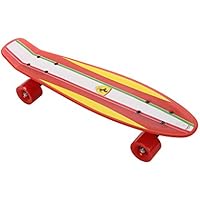 Monopatín infantil Ferrari FBP3 streetboard, cruiser, hasta 30 kg, tabla de 56,5 x14,5 cm, rodamientos Abec 5, ruedas de PVC rojo