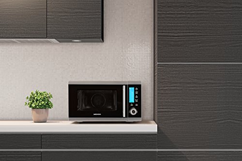 MEDION (MD 15501) Mikrowelle (4in1, 900 Watt Mikrowellenleistung, 1100 Watt Grill (Oberhitze), 2500 Watt Heißluftleistung, 25 Liter Garinnenraum) silber - 8
