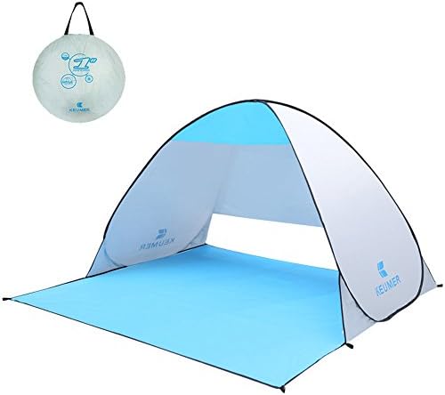Allight Outdoor Beach 1395040 Beach Tent Family Tent Automatic Quick Pop-Up Sun Shade UV Protection UV50 + Portable Super Light Blue and White) Suitable for 2/3 People