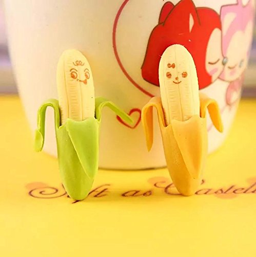 MUBRH 4pcs Neuheit Banana Art Bleistift-Radiergummi-Briefpapier Kid Geschenk Spielzeug - 4