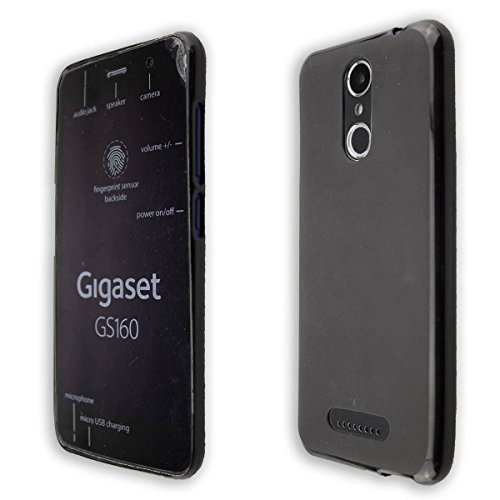 K-S-Trade Compatibile con Gigaset GS4 Copertura Smartphone Cassa di Protezione Slim Flipstyle Cover Custodia Protettiva Portafoglio Libro Book Style Case Wallet Etui Nero + Anello di Protezione