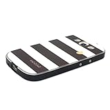 Felfy Silikonhülle für Samsung S3,Galaxy S3 Neo Hülle Ultradünnen Glitzer Weich Luxuriös Glänzend Glossy Kratzfeste Stoßdämpfung TPU Flexibel Farbe Muster Schutzhülle Handy Tasche Bumper Back Case Cover [Schwarz und Weißen Streifen] + 1x Silver Stylus+ 1x Bling Dust Plug [Farbe Random] - 6