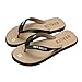 Produktbild SOMESUN Herren Freizeit Klassisch Retro Flip Flops Männer Jungen Mode Sport Sandalen Runder Zeh Flache Ferse Hausschuhe Weich Gemütlich Rutschfest Beiläufig Strand Schuhe (EU42/CN43, Braun)