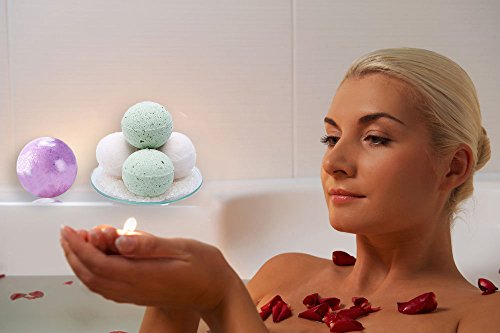 JPSOR DIY transparente Plastikduschbombenform Bad Bombe Form, Weihnachtendokorkugel, fünf Maßen, 25 Gruppen, 50 Stücke, 100 Handwerkstaschen als Geschenk - 3