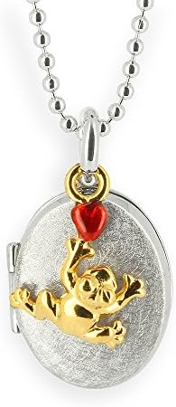 Heartbreaker froggy MyName Ladies'Pendant Medallion 925 Sterling Silver, Rhodium-Plated Beads - 32 for QV - 0