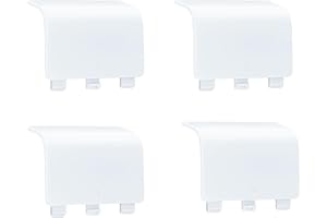 PEIXIONG 4 Pcs Battery Back Cover Compatible with Xbox Series X/S, 4 Pack Replacement Battery Back Cover for Series X/S Controller Part Lightweight Repair Shell Cover Part for Wireless Controller Lid (White)