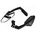 Produktbild Surepromise 2 x 360° drehbar Schwarz Rot Rueck-spiegel Autospiegel Spiegeln Satz Links Rechts M8/M10 fuer Motorrad ATV Roller Universal Snake Skin Schlangenhaut Muster Aluminium