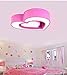 Produktbild Lamps LED Wohnzimmer, Schlafzimmer Licht, Deckenleuchten Modern Cartoon Kinderzimmer Farbe Herz, Shaped Klassenzimmer Zimmer Leuchten Kreative Kindergarten Lampen, Pink, 90 cm, einfache atmosphärisch