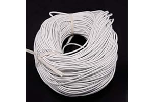 ‎PERLIN Perlin 10 Meter Lederband 1,5/2 mm Weiß Lederschnur Rindsleder Leder Schmuckband Bastelband Bastelschnur Schmuckschnur (1,5mm 10 Meter)