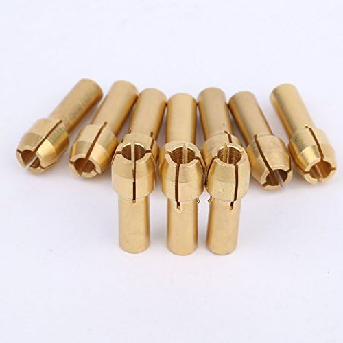 SunHug£¨TM) 2016 Hot 10pcs Brass Drill Chucks Collet Bits 1/8" 3.2 mm Brass Collets Adapter Nut Kit for Dremel Rotary Tools 4.3mm Shank
