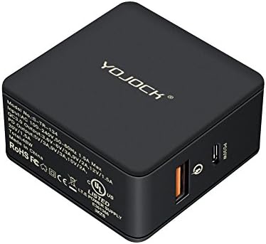 48W USB C PD Charger with 30W Power Delivery & 18W Quick Charge 3.0 Dual Port USB Wall Charger for Macbook, iPhone XR/ XS Max, Nintendo Switch, Note 9/ S9,Pixel 3XL ,5X / 6P, LG G6/ V20/ V30 and more