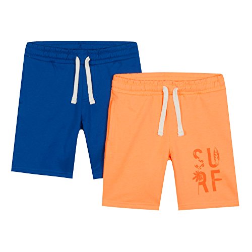 Bluezoo Kids Pack Of Two Boys Blue And Orange Shorts Age 11-12