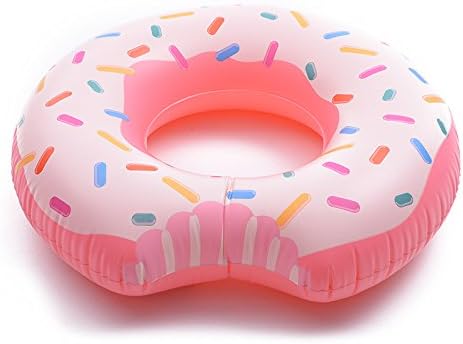 Yingtan Thickening Lifesaving Ring _2018 Summer New Swimming Ring Inflatable Pink Baker'S Doughnut 107X99Cm