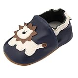 Babyschuhe aus weichem Leder in Kombination mit dem elastischen Bund