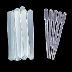 BRIGHTAIL INFRA Resin Casting Acrylic Mixing Stir Sticks and Plastic Measuring Dropper for DIY Resin Casting Painting Jewelry Making