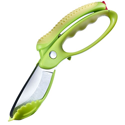 Westmark 20942270 Salatschere, Für Rechts- und Linkshänder, Schneidklingenlänge: 8,5 cm, Rostfreier Edelstahl, Grün/Silber