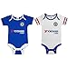 Chelsea FC Official Football Gift 2Pk Home Away Kit Baby Bodysuits 3-6 Months