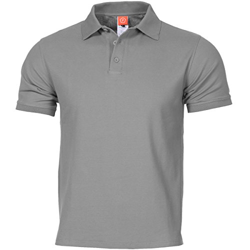 Pentagon Hommes Aniketos Polo T-Shirt Wolf Gris Taille M