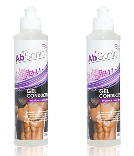 AbSonic - Gel Conductor para Electroestimulación y Electrodos- 2 x 250 ml