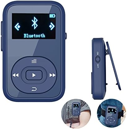 ChenFec Original Clip mp3 Bluetooth Mp3 Player 8GB for Running Sport Folder View HIFI Sound Playback Mp3 Music Player Blue