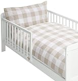 Jollein 006-524-64964 Bezug und Kissenüberzug, 120 x 150 cm, check sand