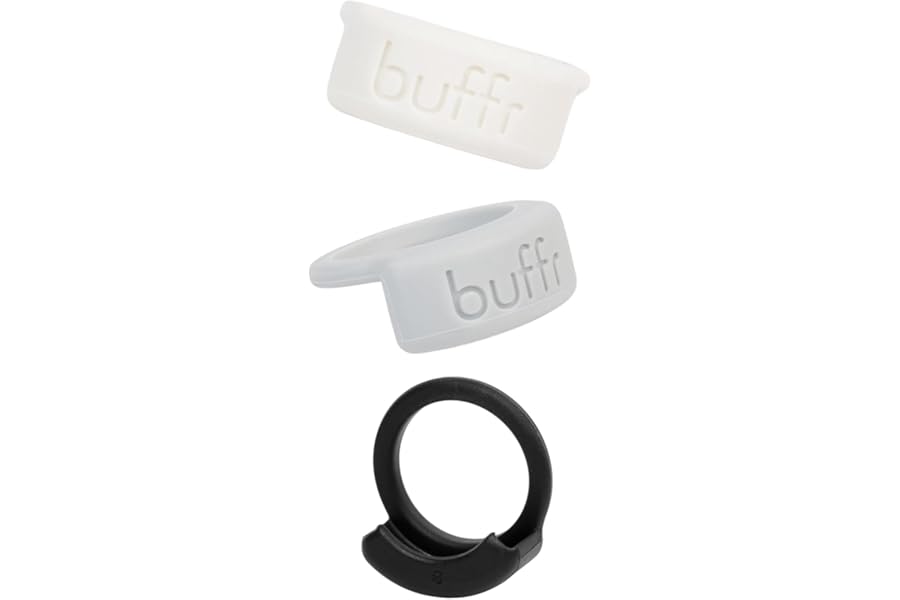 Buffr Smart Ring Protector Pack of 3–Neutral-Colored Silicone Ring Guards Compatible w/Oura, Ultrahuman, RingConn & More–Slim Fit, Sensor-Friendly Smart Ring Cover for Workout & Daily Wear (Size 9)