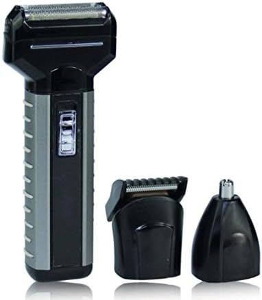 WW Three-In-One Rechargeable Nose Hair Dryer Hair Care Knife Shaving Knife Electric Razor Multi-Function Razor , Silver,silver