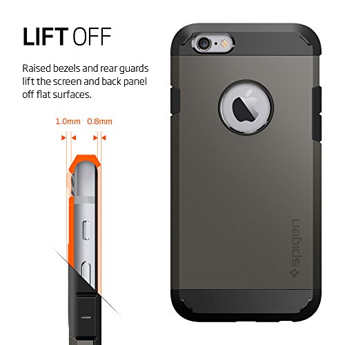 Spigen SGP11612 - Funda para iPhone 6   6S  Plata Negro