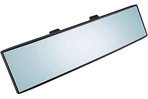 MDYBF RéTroviseur IntéRieur de Voiture Universel RéTroviseur Anti-éBlouissant Convexe Surface Angle RéTroviseur Bleu à Clipser