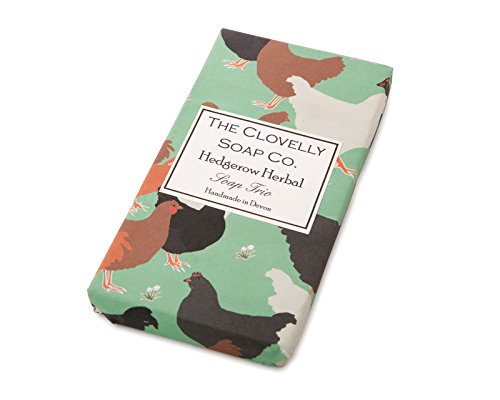 3 Pack Clovelly Soap Co natürliches, handgefertigtes Heckenkräuter-Seife für alle Hauttypen 100g - 3