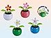 Produktbild OOTB 72x Solar Wackelblume im Kunststoff Topf 11cm 4-farbig Sortiert