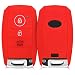 Produktbild kwmobile Autoschlüssel Hülle für Kia - Silikon Schutzhülle Schlüsselhülle Cover für Kia 3-Tasten Smartkey Autoschlüssel Rot