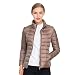 Produktbild iHAIPI - Damen Klassik Stehkragen Kurz Packable Mantel Übergangsjacke Leichte Jacke Größe S-3XL (02. M, 02. Khaki)