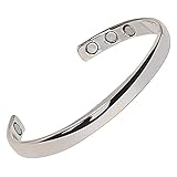 Copper Magnetic Bracelet with Silver Finish, Best Natural Pain Relief Therapy by MnB Magnetic Bracelets