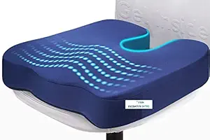 4V1 Ortho Fitness Coccyx Orthopaedic Seat Cushion for Relief from Lower Back, Sciatica, Tailbone, Lumbar Pain , Piles, haemorrhoids- BLUE12